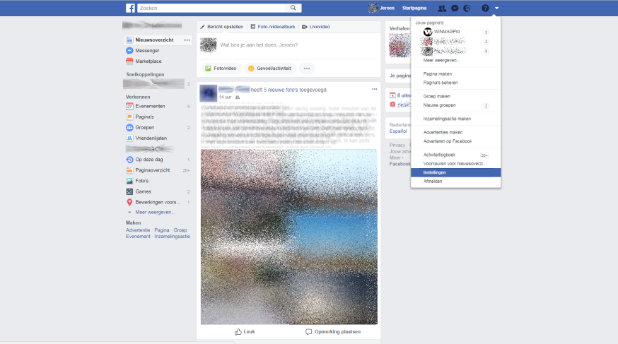 Facebook archief opvragen