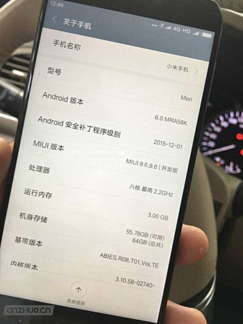 Xiaomi smartphone gelekt