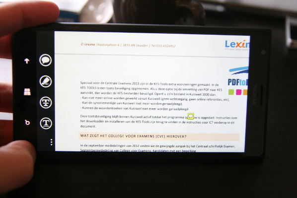 PDF's annoteren met de Nokia Lumia 1520
