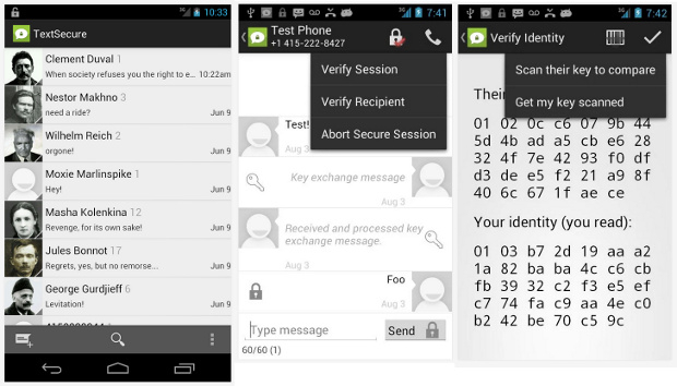 TextSecure app