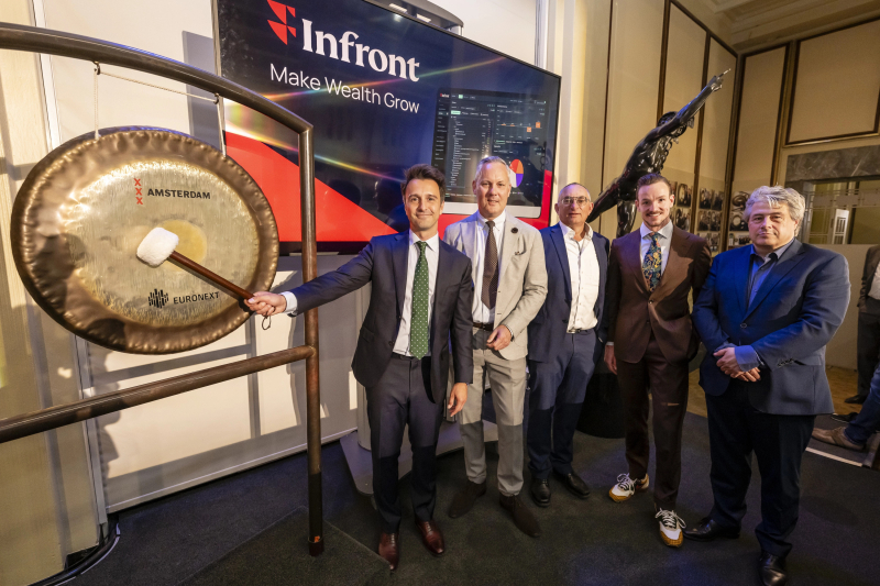 Infront lanceert geïntegreerde Assetmax SaaS-wealth managementproducten in Benelux met luiden van Euronext-gong   