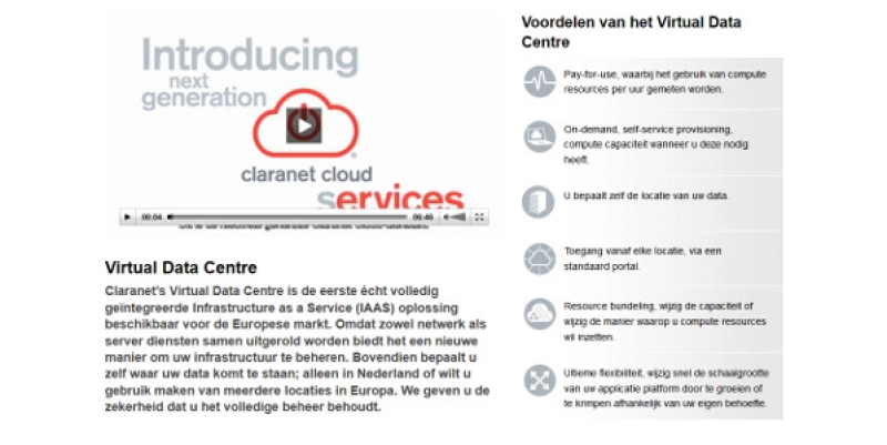 MKB Best Choice 2012: Claranet – Virtual Data Centre