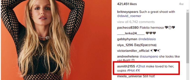 Russische malware-link in reacties van Britney Spears' Instagram