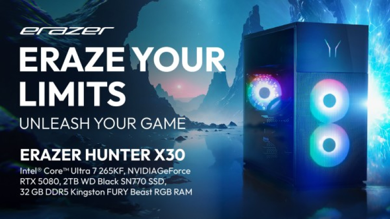 ERAZER introduceert vernieuwde Hunter X30 met NVIDIA RTX 5080