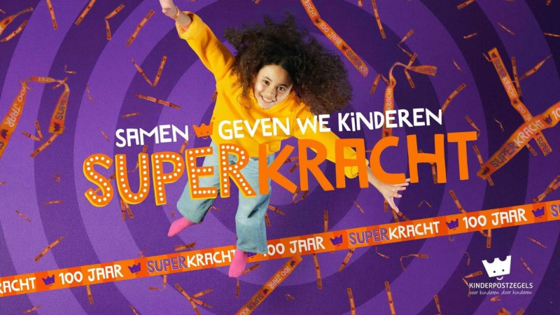 Kinderpostzegels lanceert campagne: 'Samen geven we kinderen superkracht'