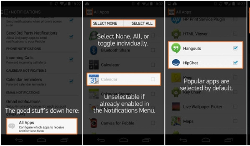 Notificaties van elke app in 80 talen van Pebble voor Android