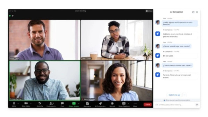 Zoom AI Companion binnen twee maanden ruim 1 miljoen keer gebruikt