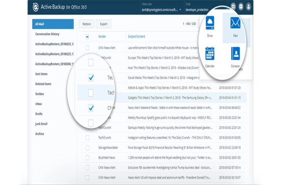 Synology introduceert bètaversie Active Backup for Office 365